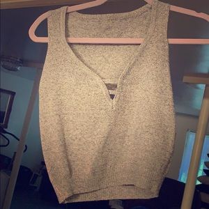 Grey Crop Top